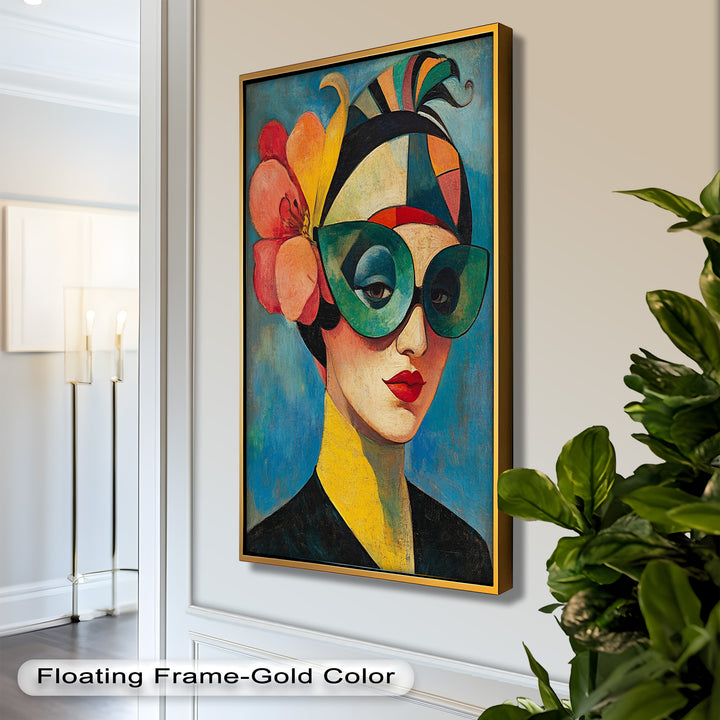 Retro Elegance Oil Painting – Fauvism Woman