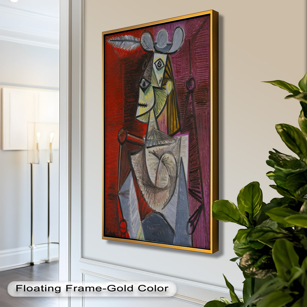 Knight of Angled Dreams – Picasso Cubist Oil Painting