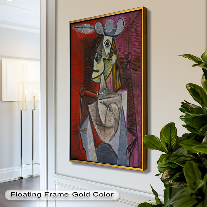 Knight of Angled Dreams – Picasso Cubist Oil Painting