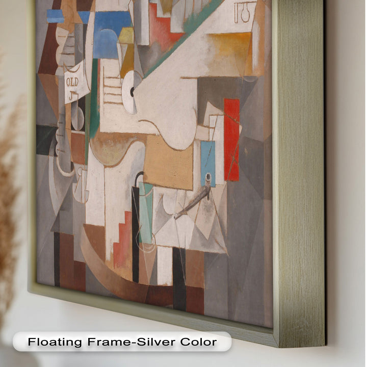 Geometric Forms and Layered Structure – Cubist Oil Painting