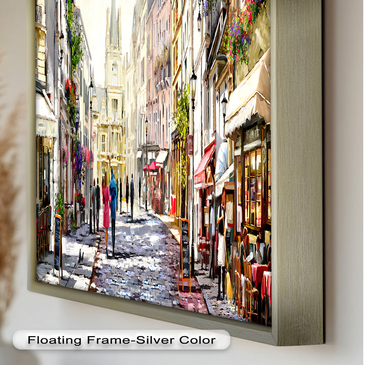 Sunlit Street von The Macneil Studio – Elegantes europäisches Ölgemälde