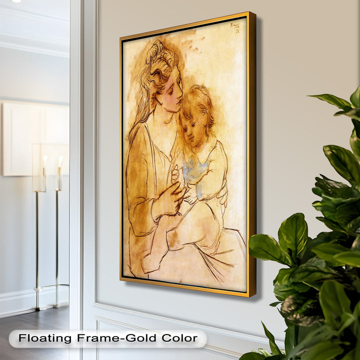 Tender Affection – Mother and Child Picasso Oil Painting
