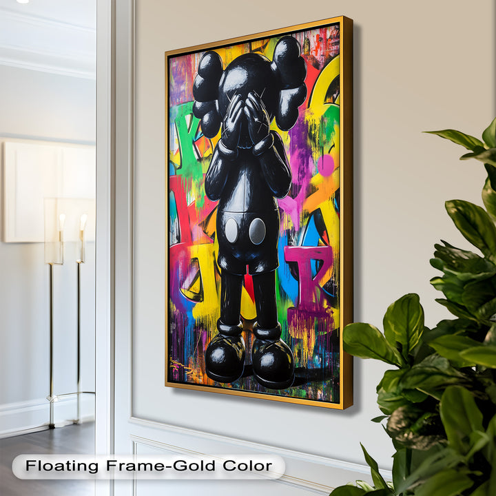 Behind the Hands – KAWS Oil Painting