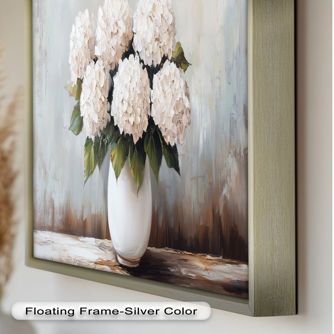 Ivory Bloom Elegance – Still Life Oil Paintings