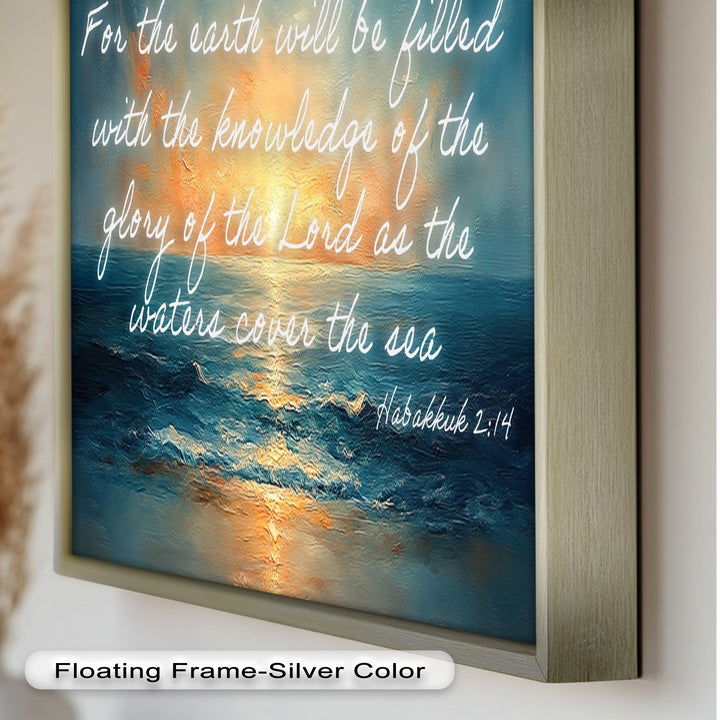 Habakkuk 2:14 – The Glory of the Lord Bible Verse Oil Painting