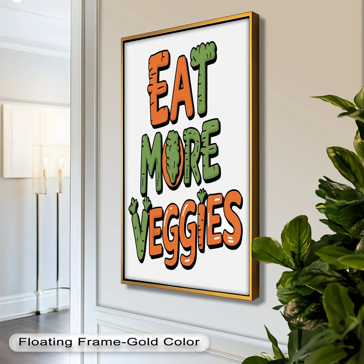 Eat More Veggies – Colorful Letters Oil Painting - MyPhotoStation