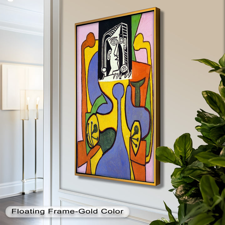 The Mask of Form – Bold Geometric Expression Picasso Oil Painting