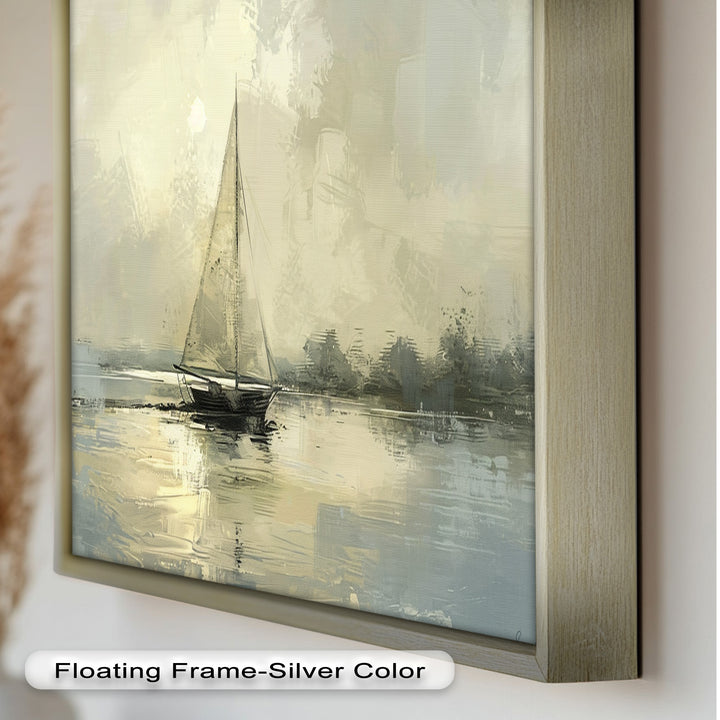 Vintage Sailboat Sailing Ocean – Timeless Nautical Oil Painting
