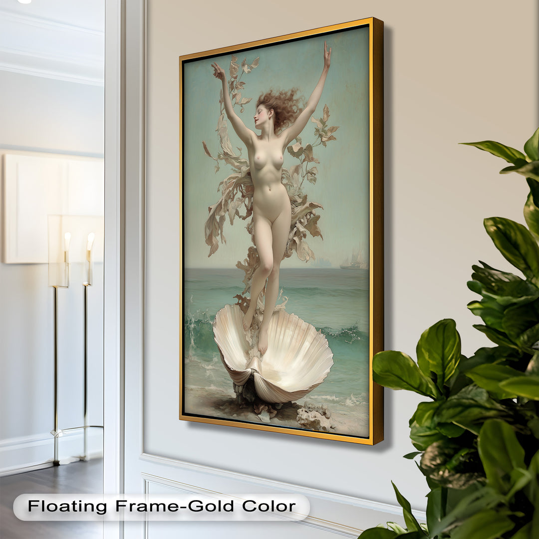 Ethereal Awakening – Renaissance Venus Rising Oil Painting