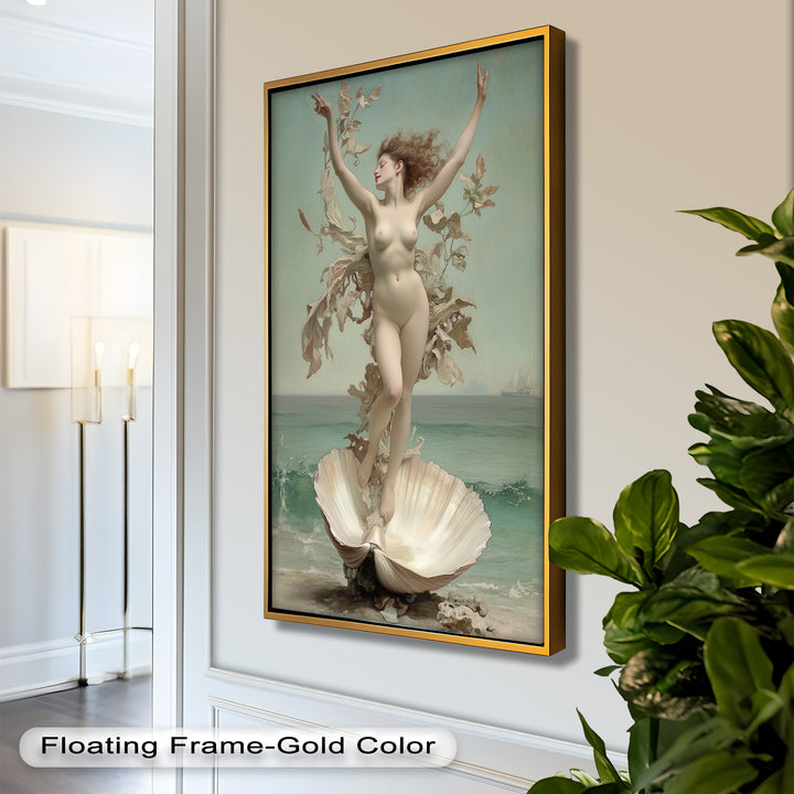 Ethereal Awakening – Renaissance Venus Rising Oil Painting