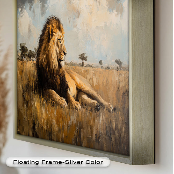 Majestic Serengeti King – Regal Lion Oil Painting