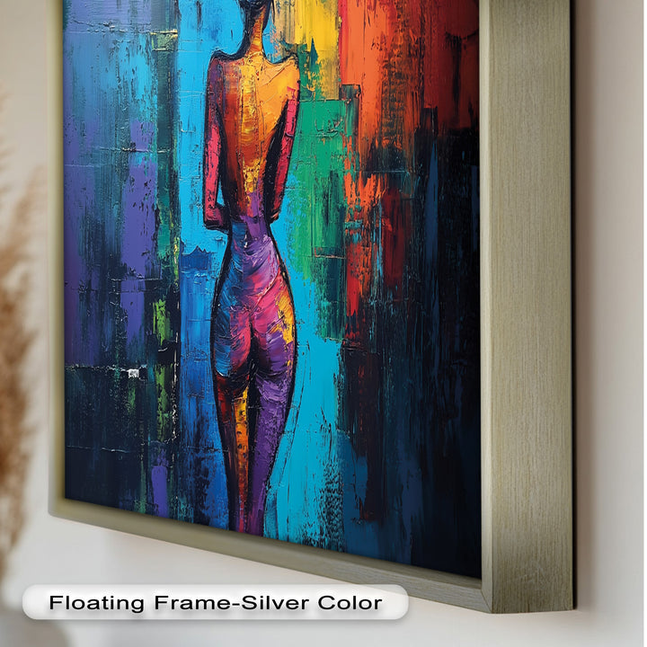 Radiant Contours – Bold Abstract Figurative Oil Painting