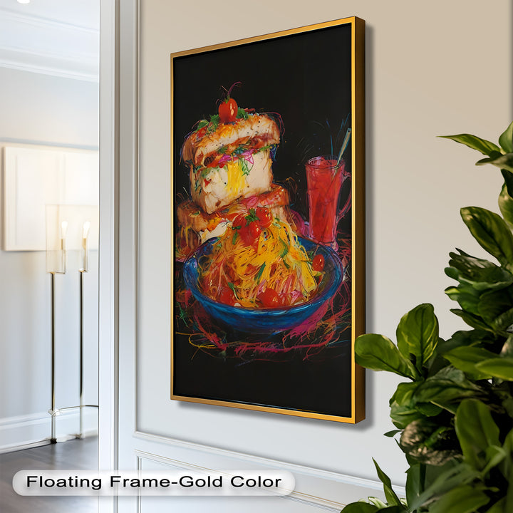 Gourmet-Sandwich und Pasta-Explosion - Food Painting