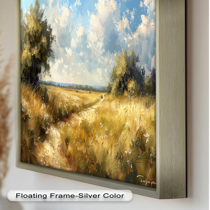 Nostalgic Landscape Framed Art – Nature Oil Painting