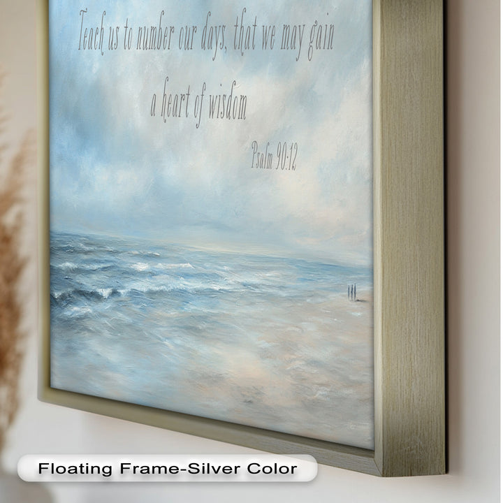 Psalm 90:12 – Heart of Wisdom Bible Verse Oil Painting
