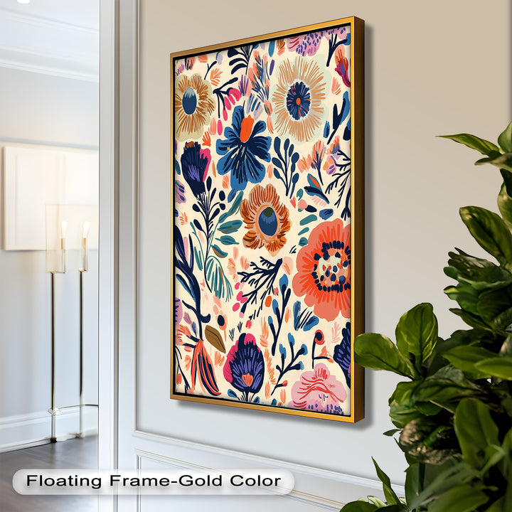 Garden Reverie – Expressive Boho Floral Oil Painting