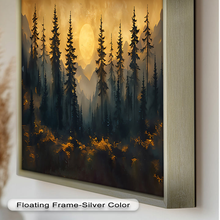 Sunset Pine Forest - Landscape Oil Painting