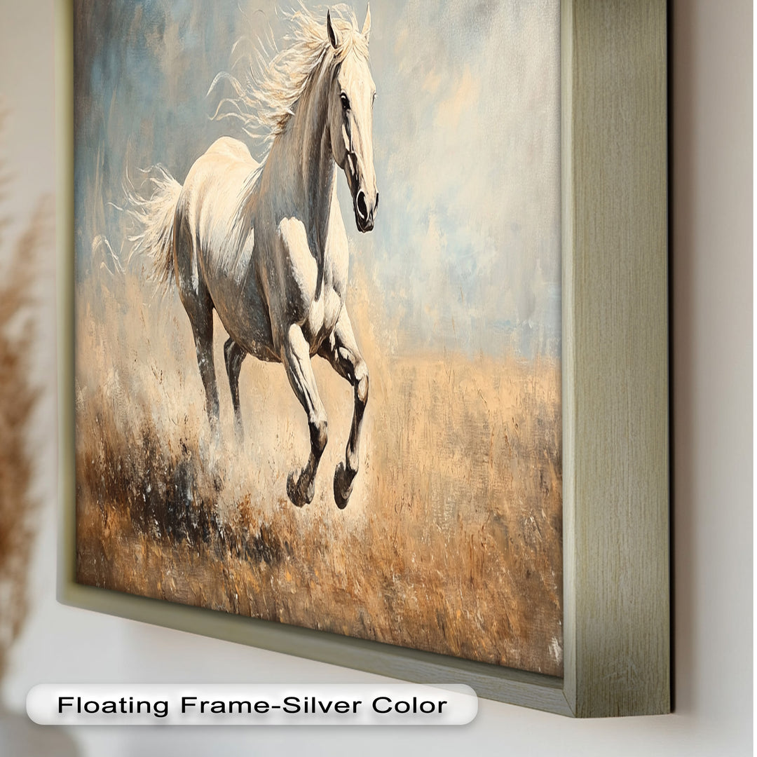 White Stallion Art – Horse Oil Painting