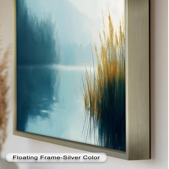 Misty Morning Landscape – Framed Nature Oil Painting