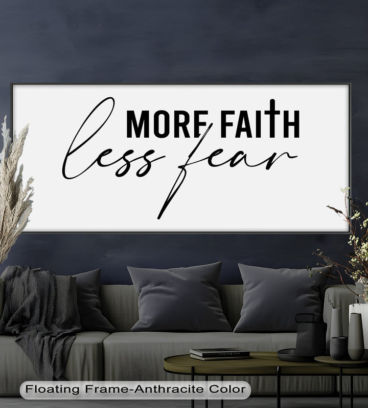 More Faith, Less Fear – Motivational Oil Painting