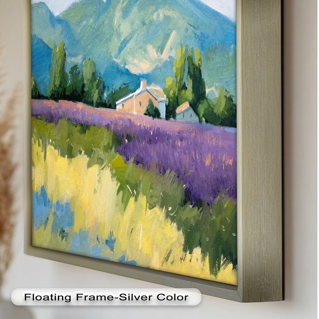 Lavender Fields in Provence – Impressionist Landscape Oil Painting