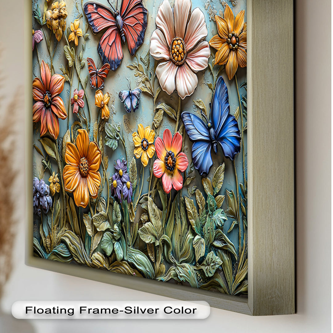 Vibrant Butterfly Flower – Textured Floral Oil Painting