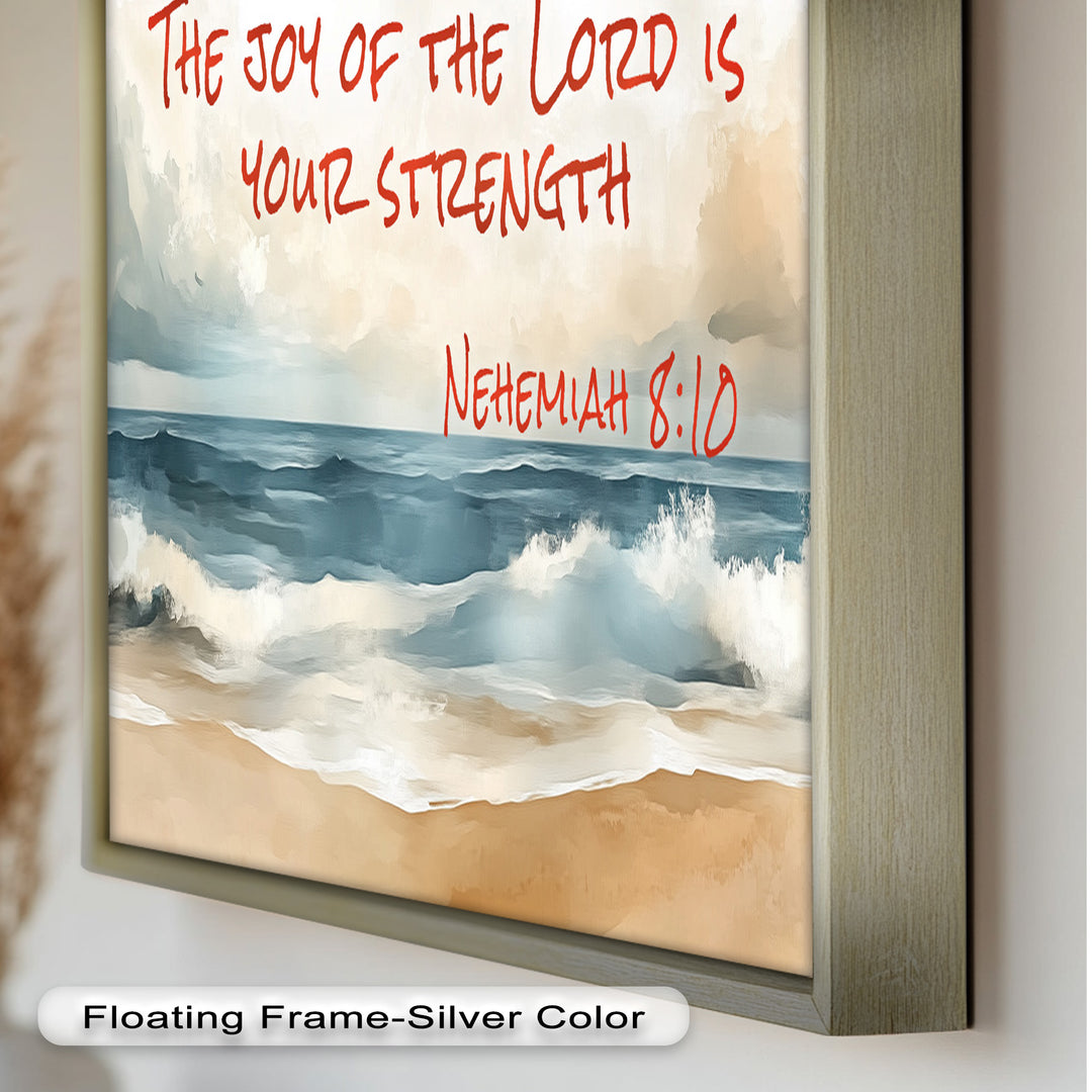 Nehemiah 8:10 – Joy of the Lord Bible Verse Oil Painting