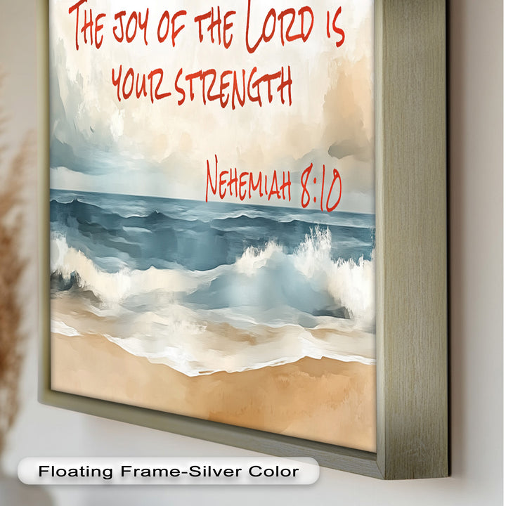 Nehemiah 8:10 – Joy of the Lord Bible Verse Oil Painting