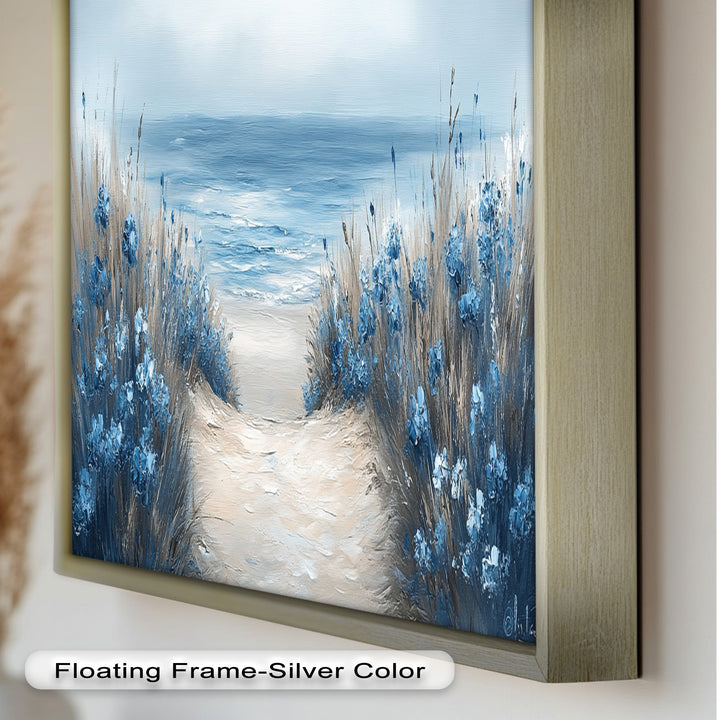 Coastal Beach Path Wall Art – Landscape Oil Painting