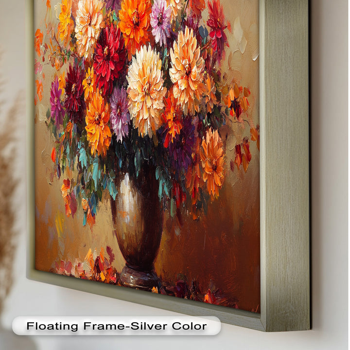 Dahlia Bouquet Wall Art – Still Life Oil Paintings
