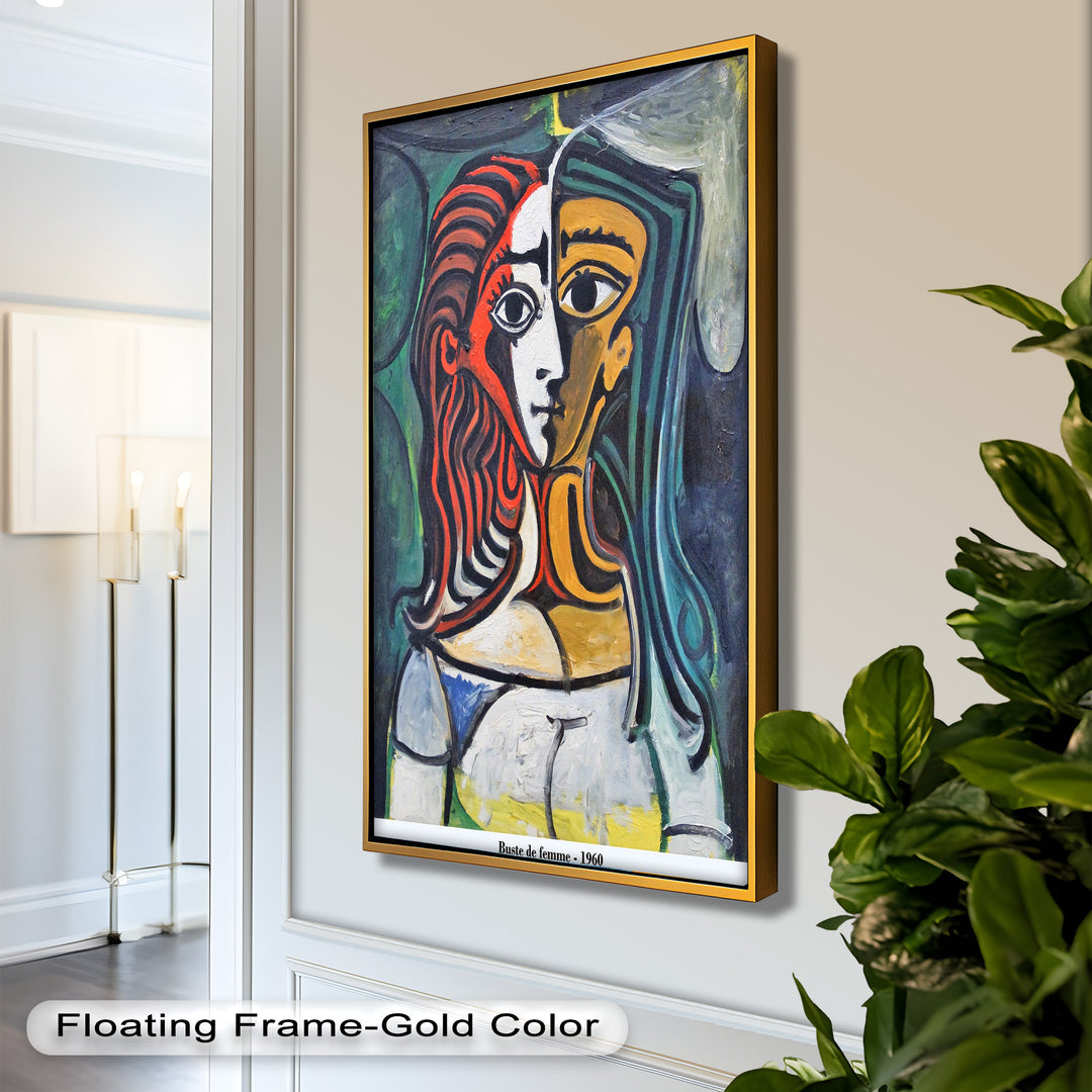 Dual Gaze – Buste de Femme Inspired Picasso Oil Painting
