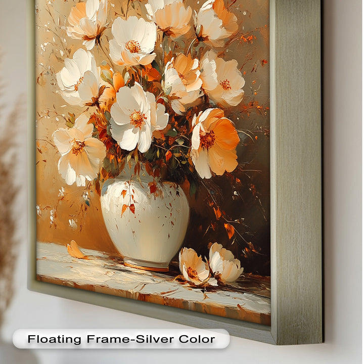 Warm Floral Arrangement – Flower Vase Oil Paintings