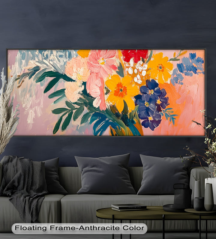 Boho Bloom – Fauvistisches Blumenölgemälde