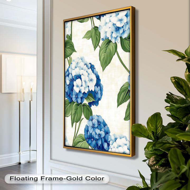 Blue and White Blooming - Flower Oil Painting