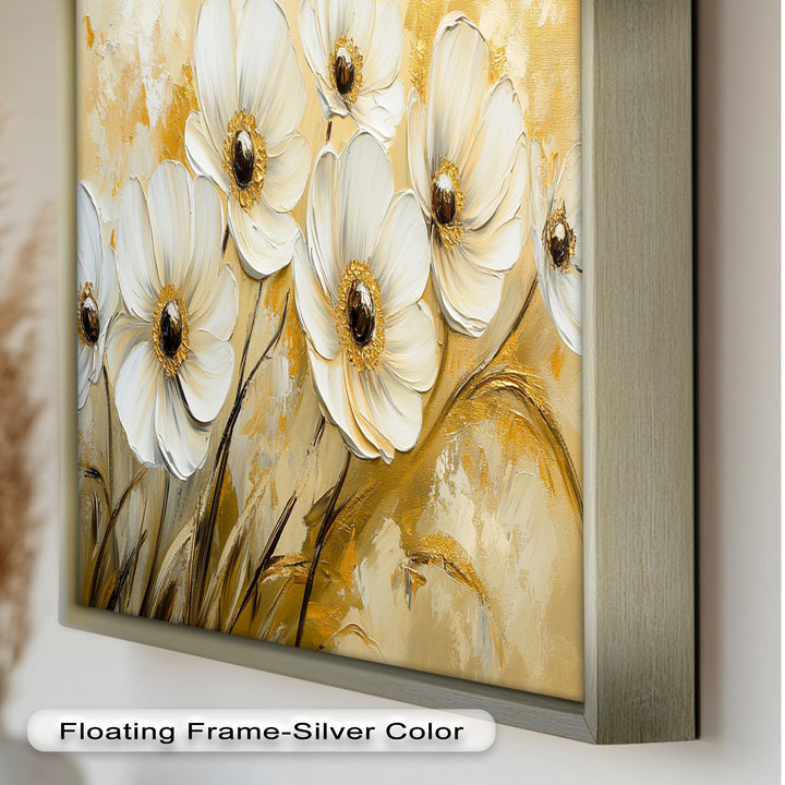 Golden Petals Elegance – Floral Oil Paintings