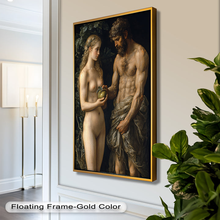 First Temptation – Adam and Eve Renaissance Oil Painting