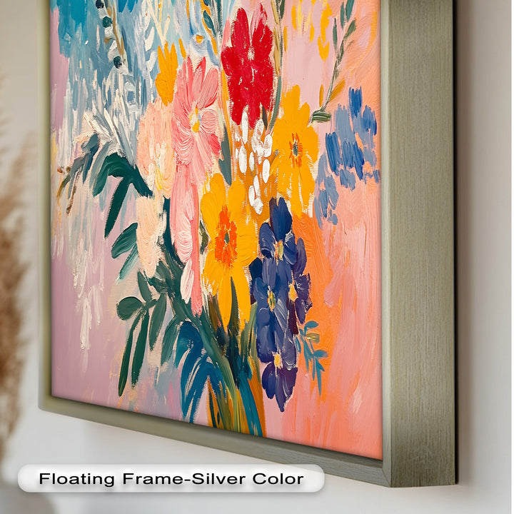 Boho Garden Radiance – Modernes Ölgemälde