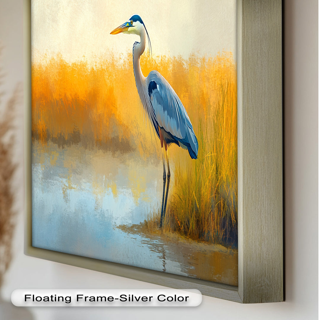 Blue Heron by Autumn Marsh – Animal Oil Painting