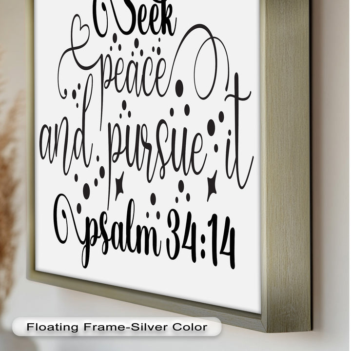Seek Peace and Pursue It – Psalm 34:14 Bible Oil Paintings