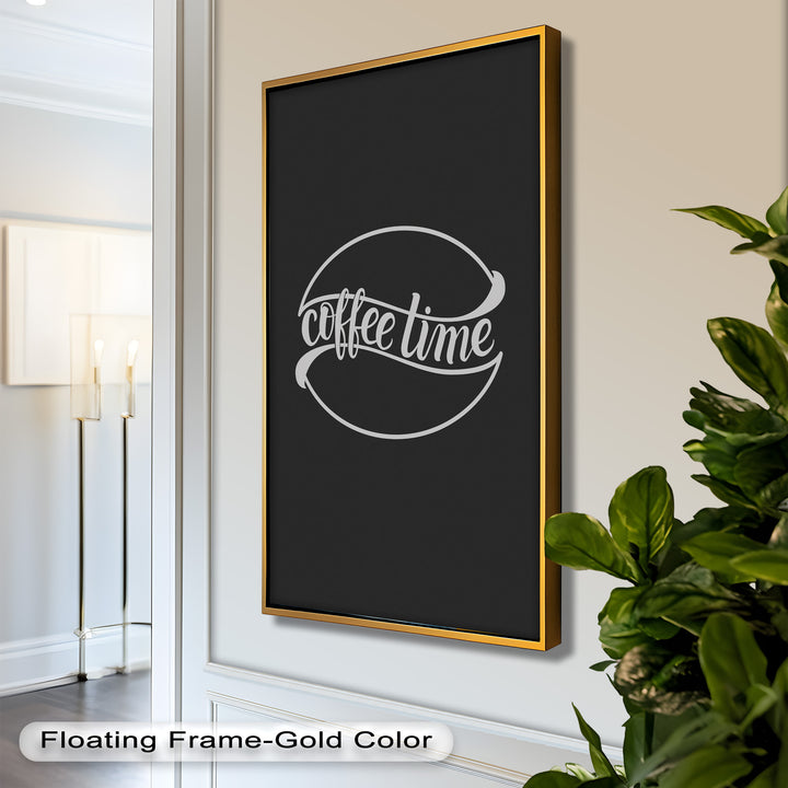 Modern Coffee Time Typography – Minimalist Oil Painting