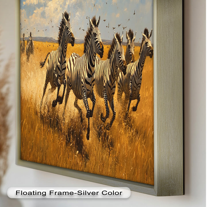 Running Wild – Zebra Oil Painting