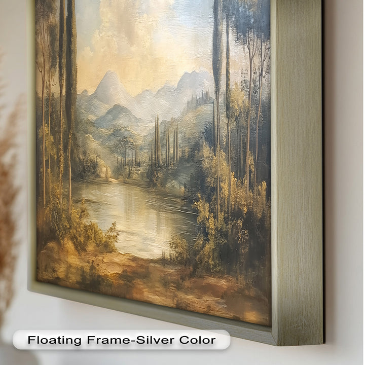 Lake Landscape Wall Art – Classic Nature Oil Painting