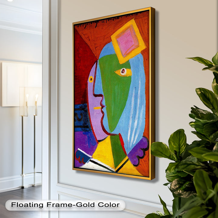 Vibrant Duality – Picasso-Inspired Abstract Oil Painting