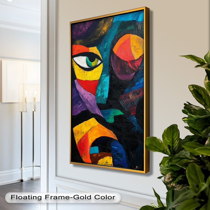 Abstract Eye Expression – Fauvism Oil Painting