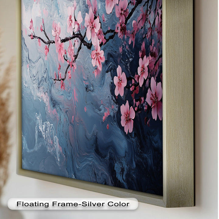 Cherry Blossom Branch Wall Art – Floral Oil Painting