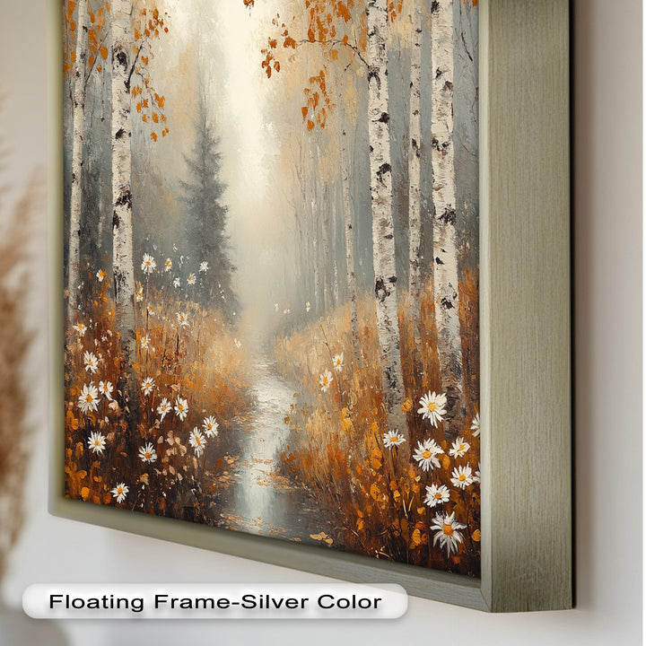 Golden Fall Leaves – Serene Autumn Oil Painting