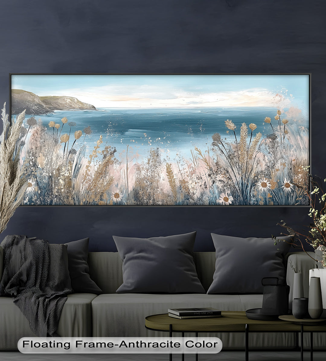 A joyful tribute to summer by the sea, this artwork invites you to pause and enjoy the natural beauty of a wild ocean bloom.