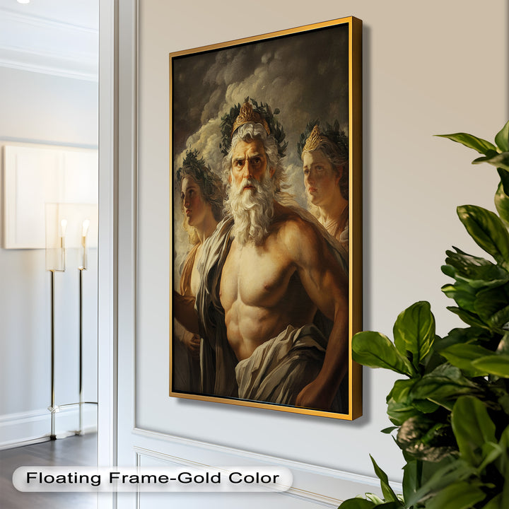 Zeus zwischen den Wolken - Mythologie Ölgemälde