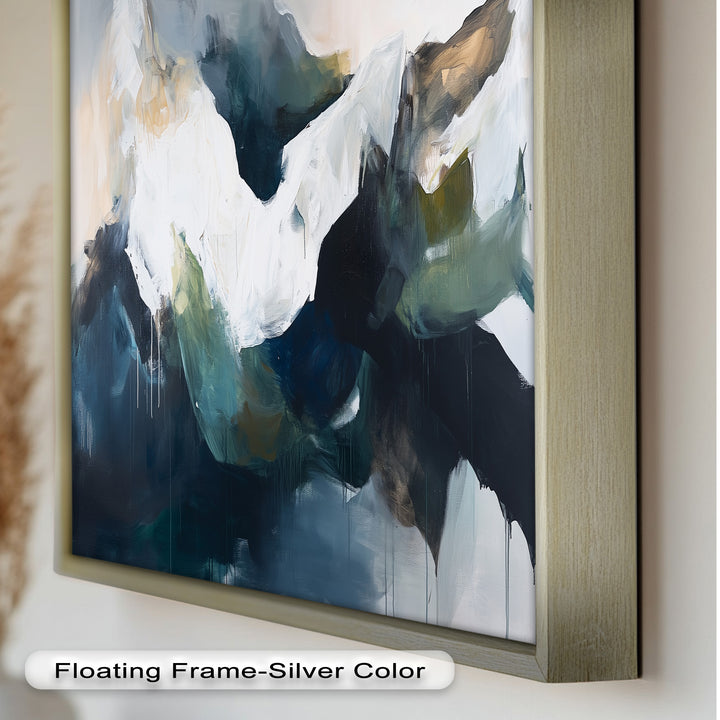 Eclipsed Range – Bold Mountain Shadows Abstract Oil Painting