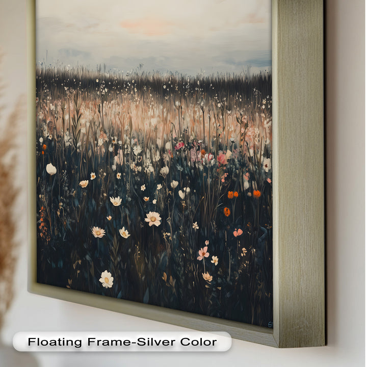 Wildflower Horizon – Framed Oil Painting